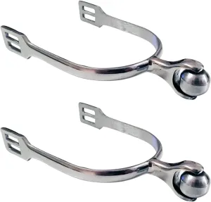1 Pair Horse Spurs Western Stainless Steel Spurs w/Roller Ball for Equestrian Boots Men Women Ri-der Horsemanship Lovers, Horse Riding Accessories(Size:Women Horse Spurs)