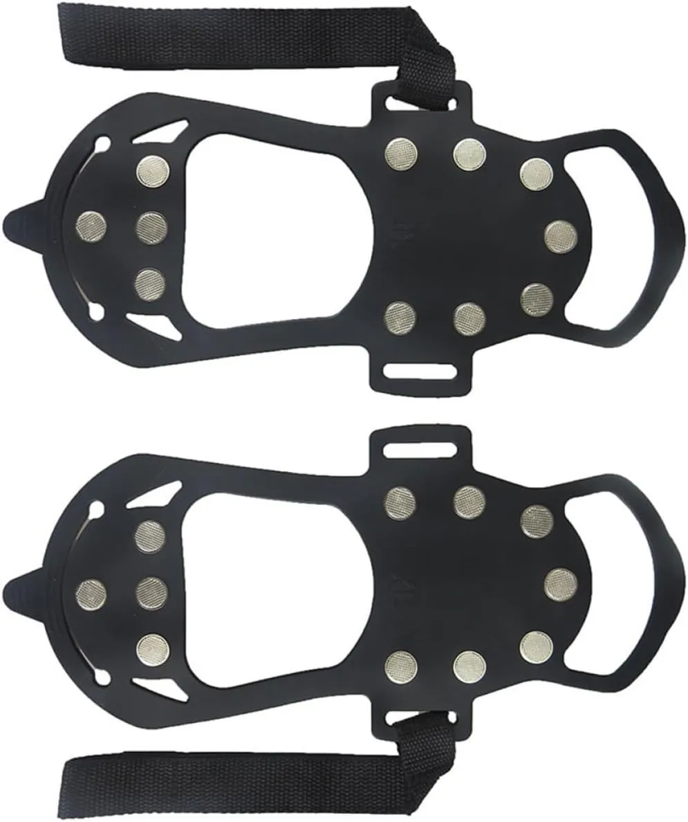 1Pair Slip Ice Grippers for Shoes Studs Traction Cleats for Snow and Ice Slip Design for Men Women for Hiking Jogging and Winter Activities