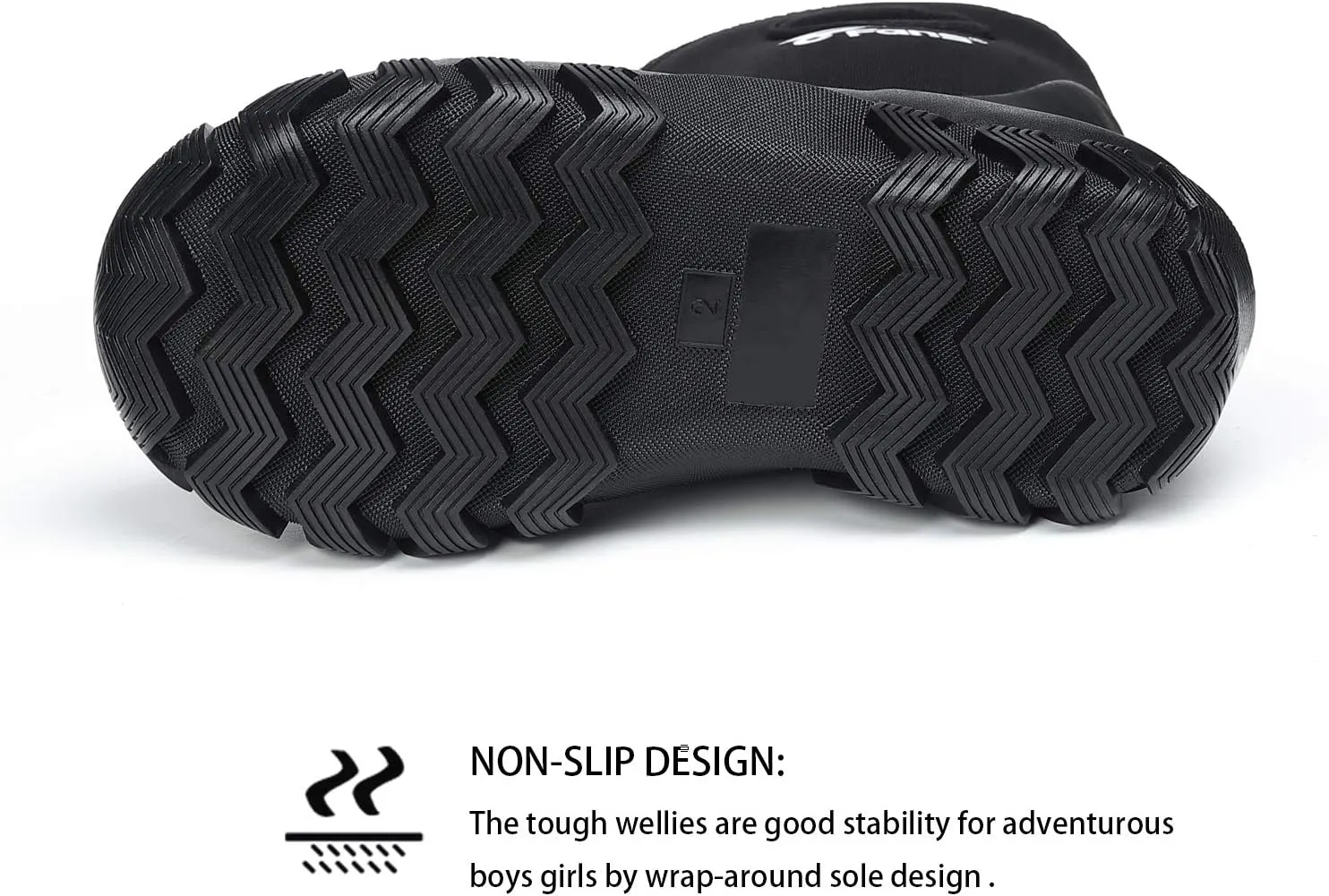 8 Fans Kids Rubber Boots 100% Waterproof Fishing Hunting Neoprene Winter Snow Rain Boots with Warm Liners for Boys and Girls