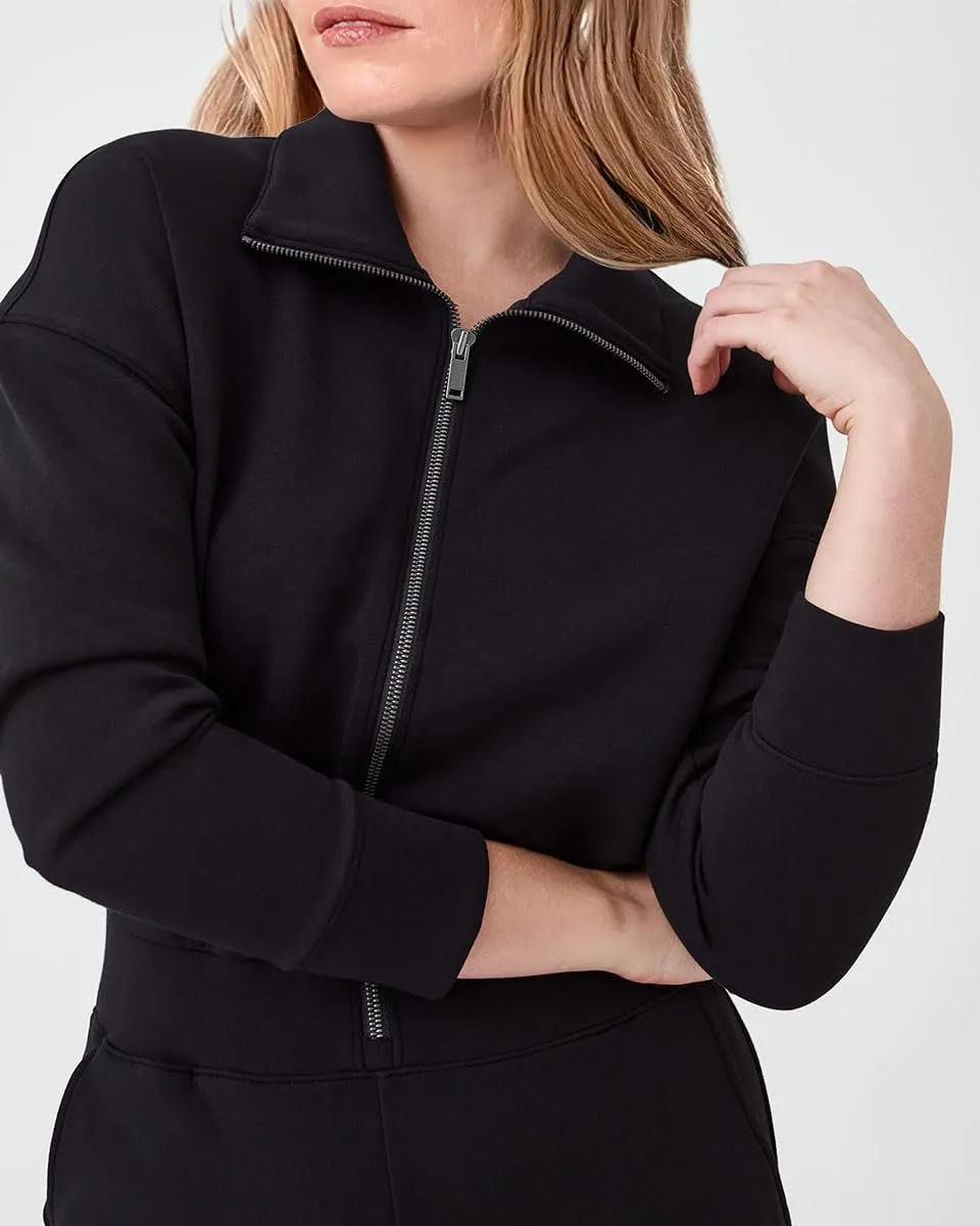 Air Essentials Jumpsuit for Women Long Sleeve Wide Leg Pants Front Zip Jumpsuits Fall Romper With Pockets