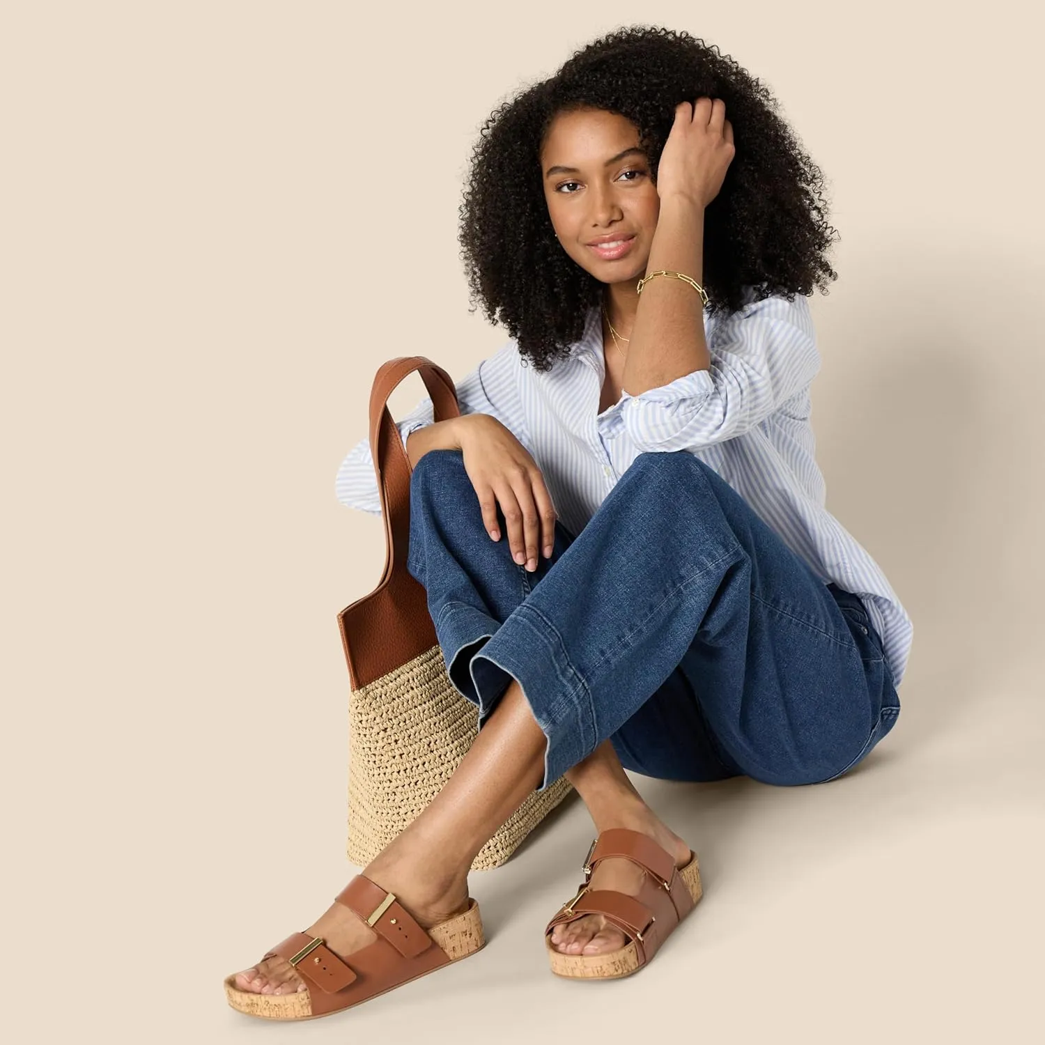 Amazon Essentials Women's Cork Sandals