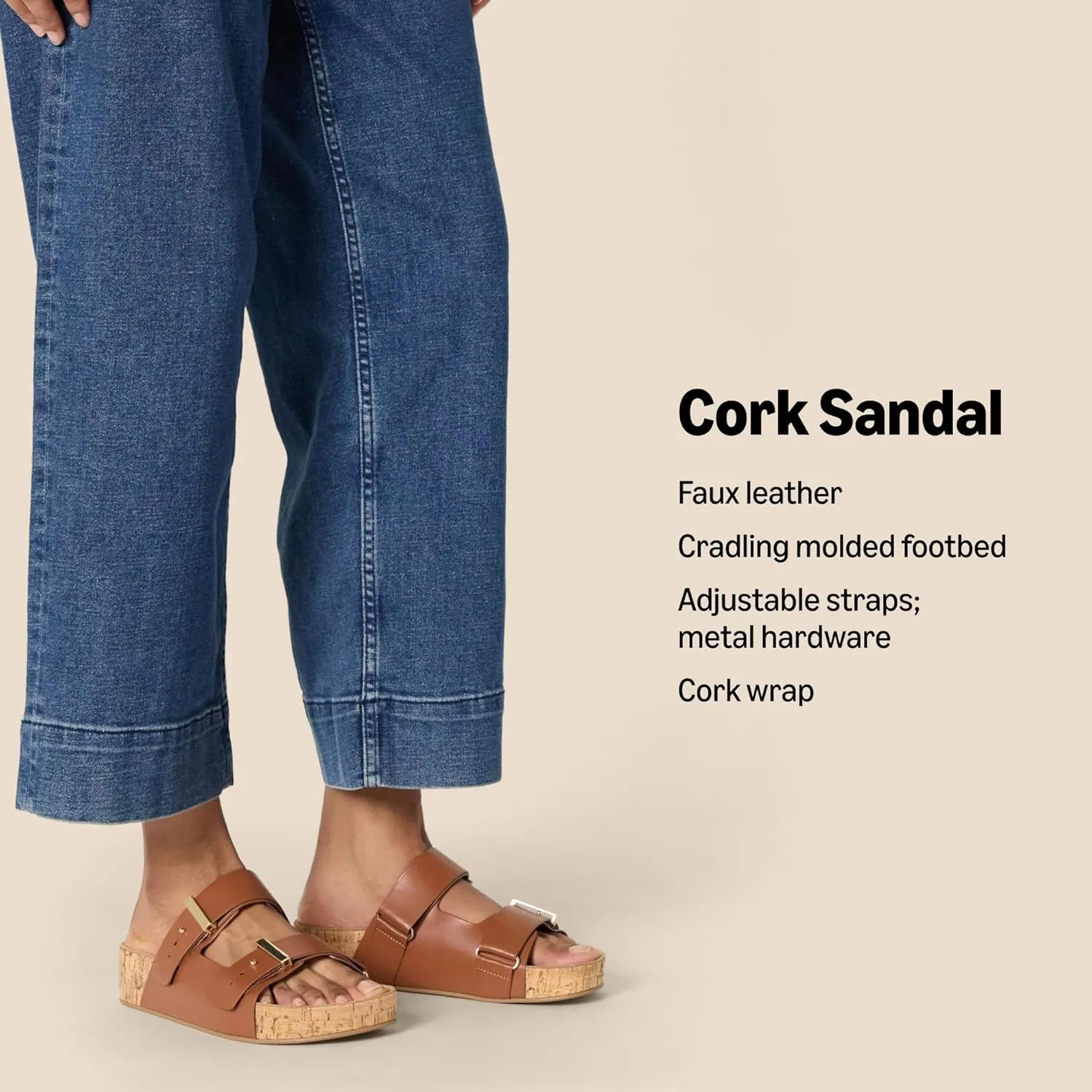 Amazon Essentials Women's Cork Sandals