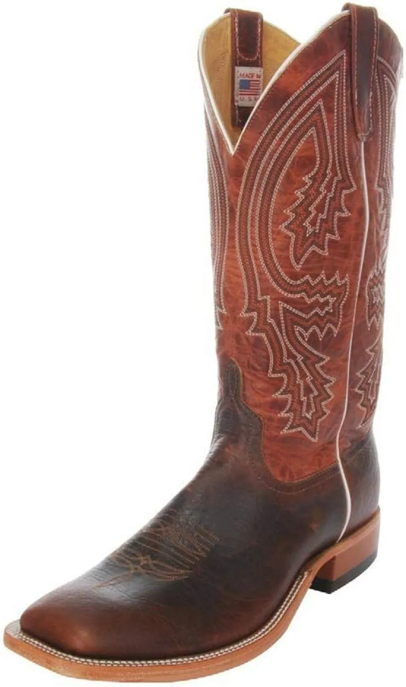 Anderson Bean Men's Mike Tyson Bison Rust Lava Cowboy Boots Brown/Red 13 D