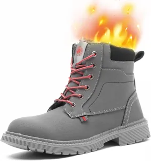 ANGRYRAM Steel Toe Boots for Men Comfortable Waterproof Construction Work Boots for Men Slip Resistant Lightweight Safety Shoes Botas de Trabajo Seguridad para Hombre