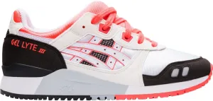 ASICS Women's Gel-Lyte III OG Shoes, 6, White/Flash Coral