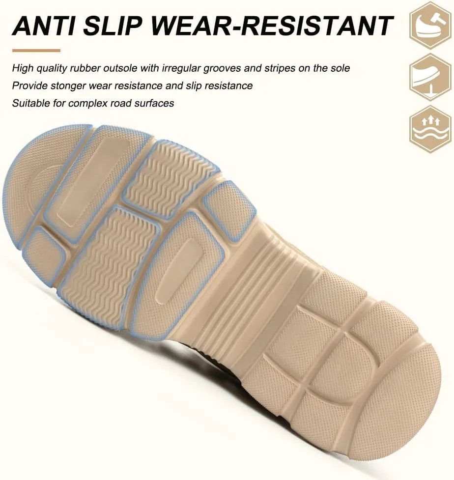 Asiman Steel Toe Shoes for Men Women Indestructible Lightweight Comfortable Safety Work Shoes Slip-Resistant Composite Toe Construction Boots