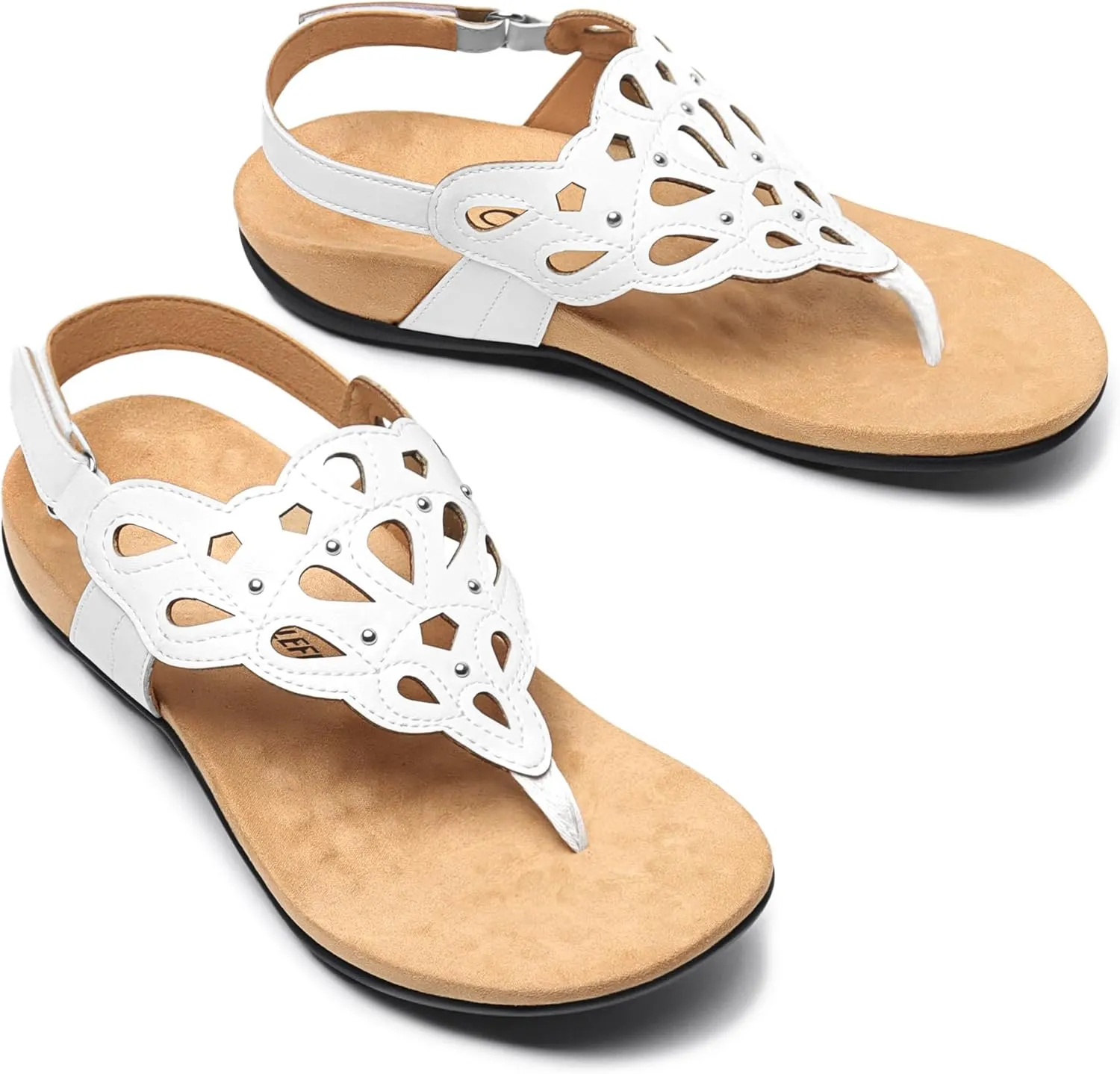 Athlefit Orthopedic Sandals for Women Summer Adjustable Orthotic Thong Sandals with Arch Support