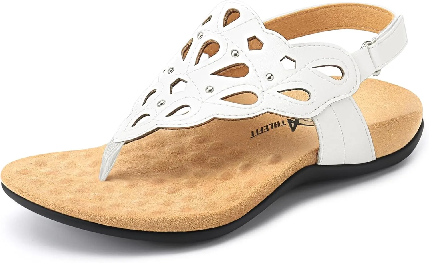 Athlefit Orthopedic Sandals for Women Summer Adjustable Orthotic Thong Sandals with Arch Support