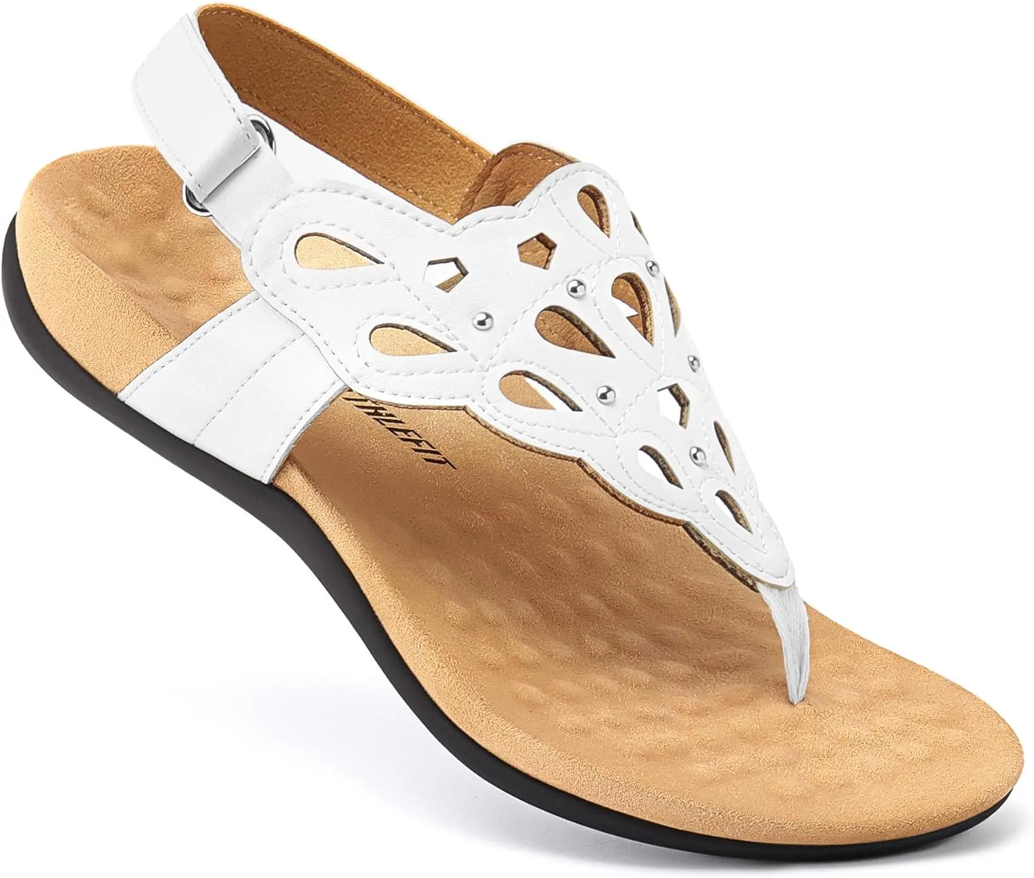 Athlefit Orthopedic Sandals for Women Summer Adjustable Orthotic Thong Sandals with Arch Support