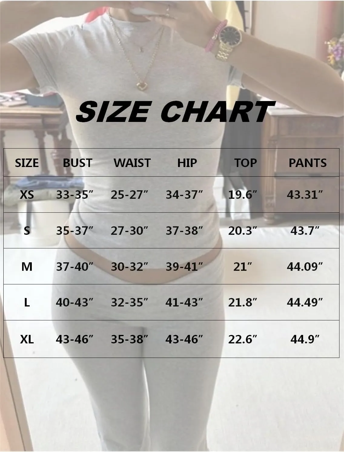AYWA Women's 2 Piece Lounge Sets Short Sleeve Crop Top Foldover Flare Pants Casual Pajama Outfits