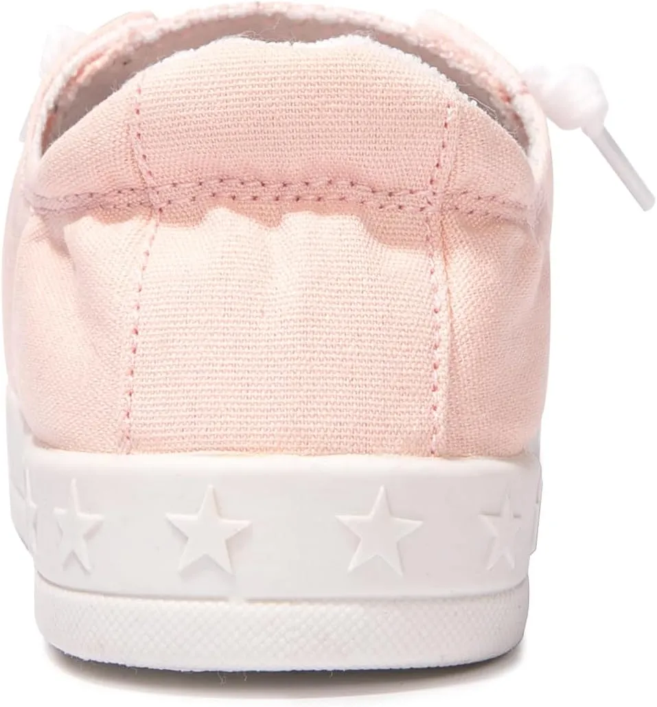 BENEKER Women's Platform Canvas Sneakers Low Top Fashion Sneakers Classic Slip-On Comfort Walking Shoes