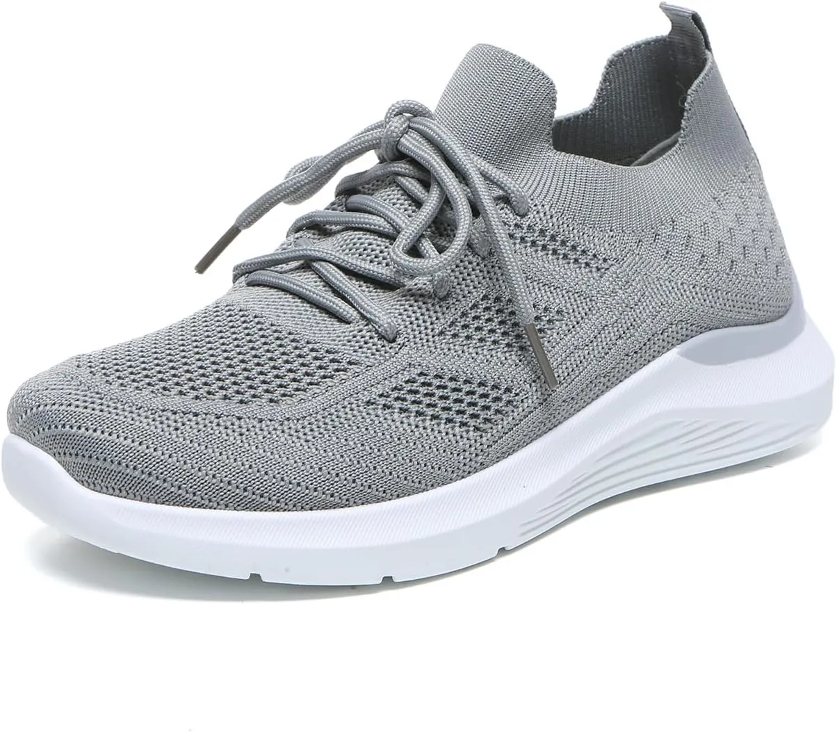 Bernal Sneakers for Women Casual Mesh Breathable Lace Up Walking Shoes Lightweight Non Slip Tennis Gym Workout Shopping Shoes