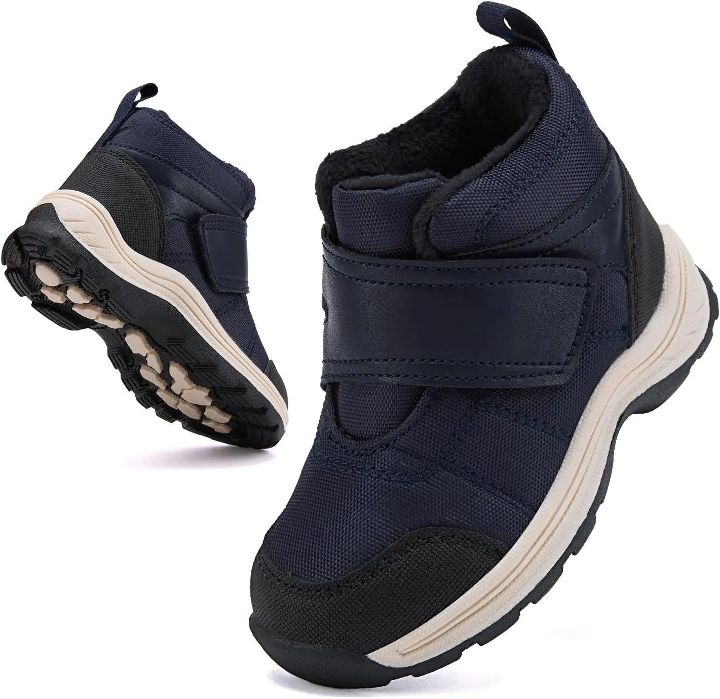BMCiTYBM Toddler Winter Hikking Boots Boys Girls Waterproof Snow Shoes Nonslip Lightweight High Top Outdoor Sneakers for Cold Weather