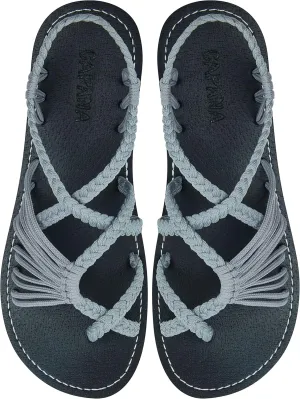 Capana Woven Women's Flat Sandals - Strappy Braided Sandals, Beach Sandals for Women Dressy Summer, Rope Bohemian Sandals, Spring Casual Womens Shoes, Comfy Boho Flats for Teen Girls – Banyan