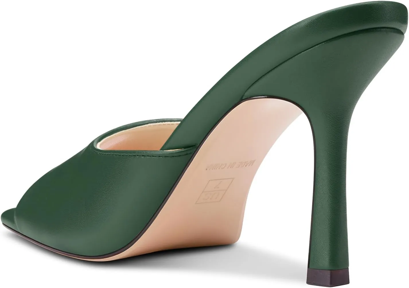 Castamere Square Open Toe Heeled Sandals for Women High Stiletto Heels Slip-on Mules Dress Comfortable Casual Summer Shoes 3.5 Inches Heels