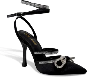Chase & Chloe Chunky Platform Sandals for Women Slip On Square Toe Platform Mules with High Heel