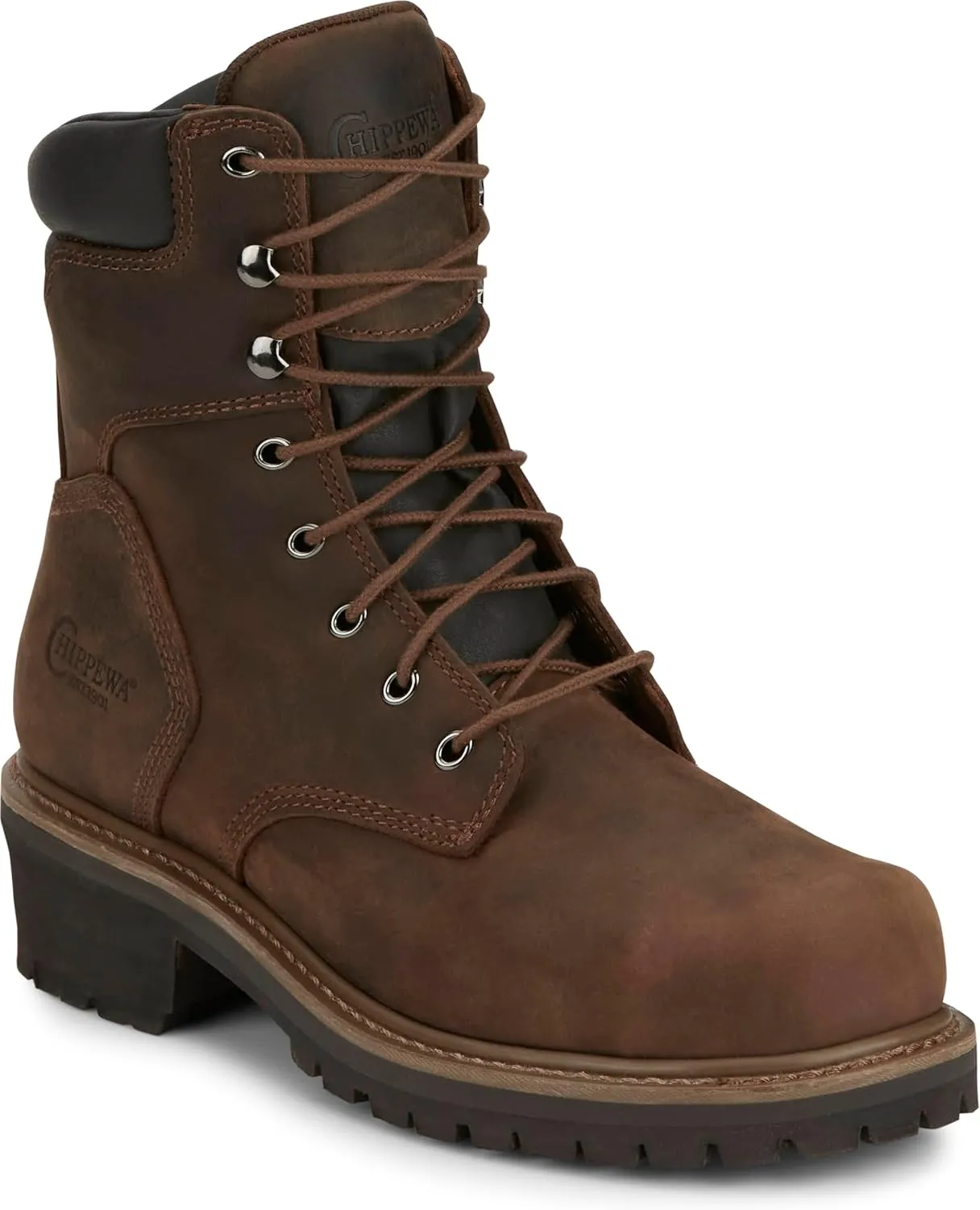 Chippewa Men's 8" Industrial Steel Toe 55026 Logger Boot