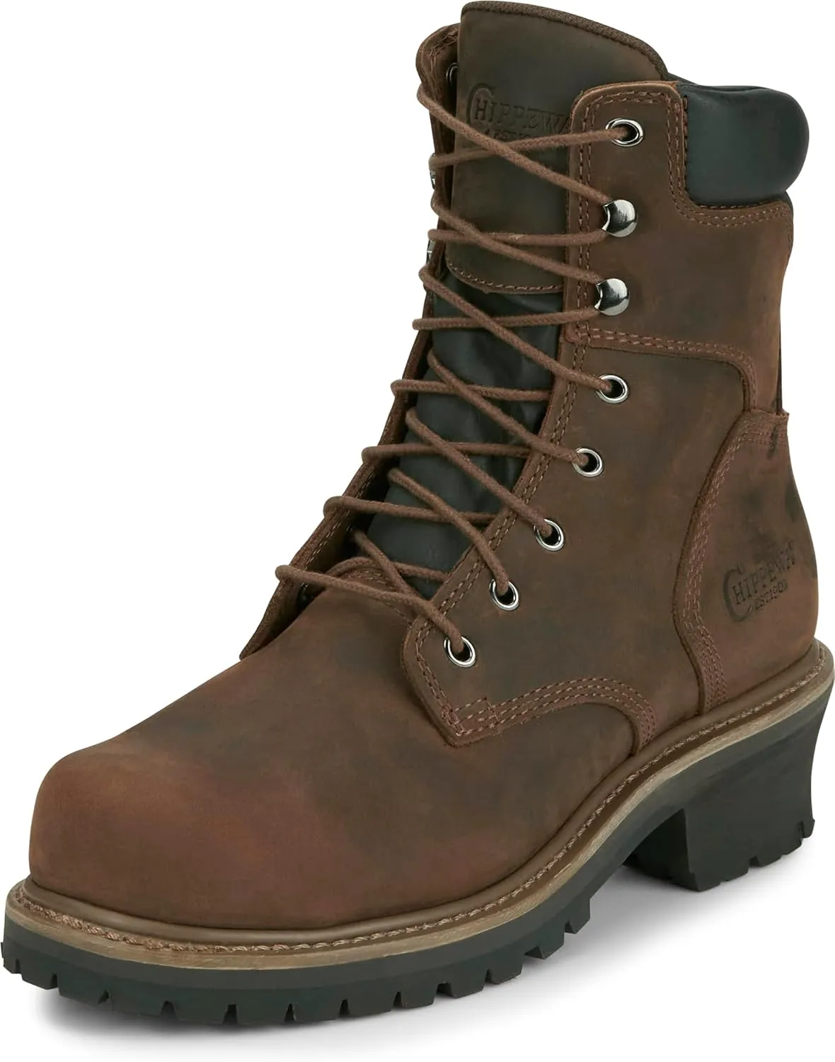 Chippewa Men's 8" Industrial Steel Toe 55026 Logger Boot