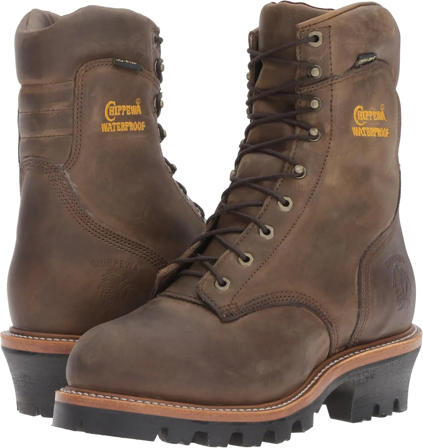 Chippewa Men's 9" Waterproof Insulated Steel-Toe EH Logger Boot