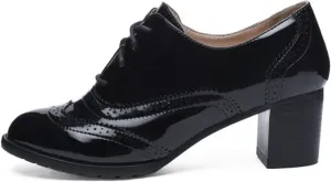 Chunky Heel Women's Wedges Retro Pointed Toe Shoes for Casual and Vacation Comfortable Slip Footwear