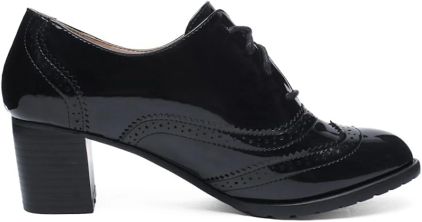 Chunky Heel Women's Wedges Retro Pointed Toe Shoes for Casual and Vacation Comfortable Slip Footwear