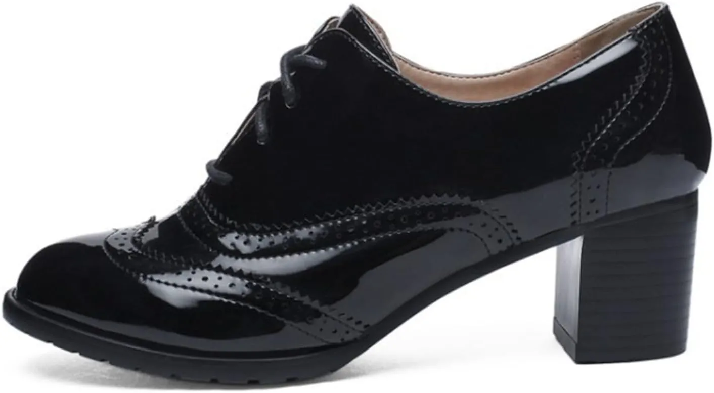Chunky Heel Women's Wedges Retro Pointed Toe Shoes for Casual and Vacation Comfortable Slip Footwear