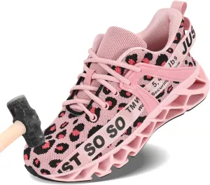 COKAFIL Steel Toe Shoes for Men Women Slip On Work Safety Cap Sneakers Comfortable Puncture Proof Slip Resistant Shoes