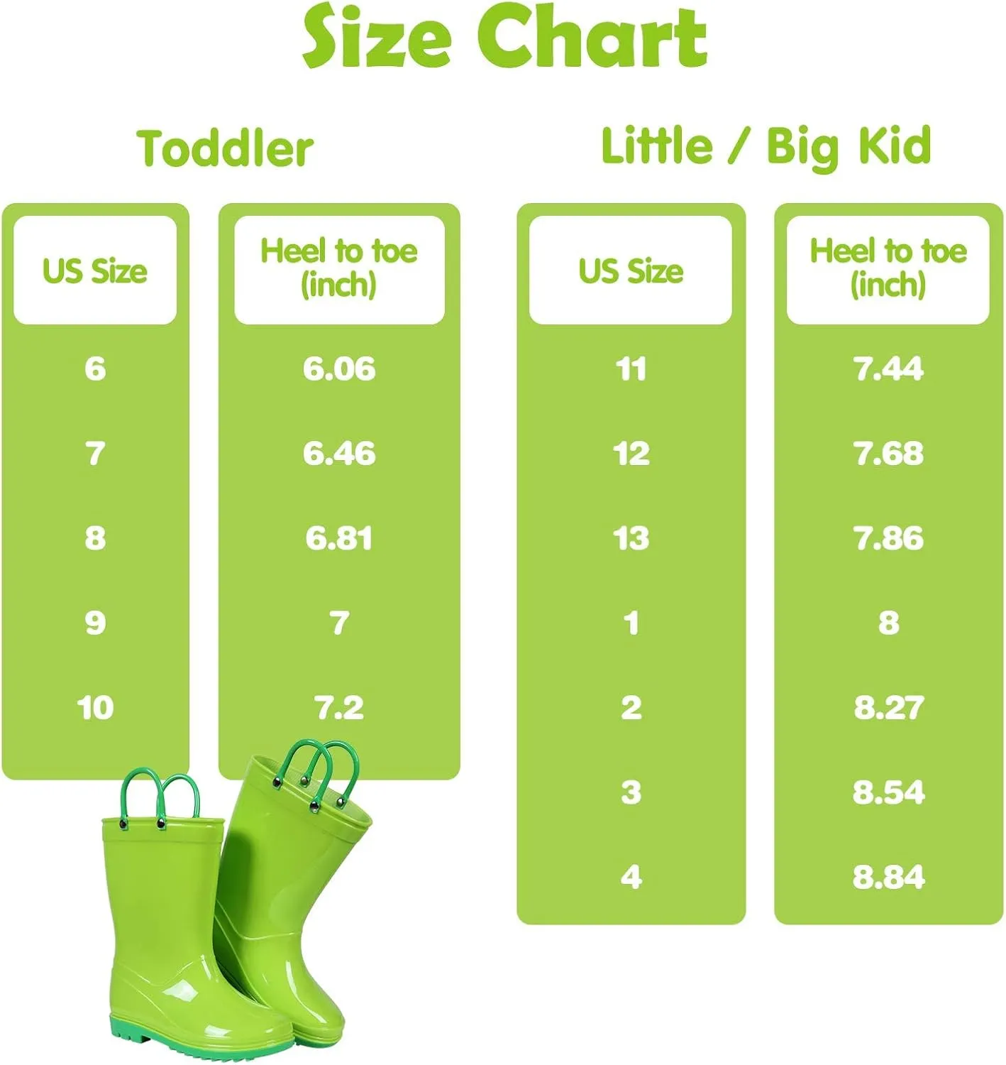 Colorxy Kids Rain Boots for Boys Girls Waterproof Toddler Rain Boots with Easy-On Handles