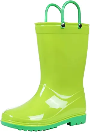 Colorxy Kids Rain Boots for Boys Girls Waterproof Toddler Rain Boots with Easy-On Handles