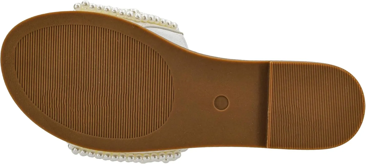 Corkys Footwear Hey Girl Gimme Kiss Sandals - Featuring A Rhinestone and Pearl Studded Strap with A Plush Cushioned Footbed For All Day Wear And Comfort