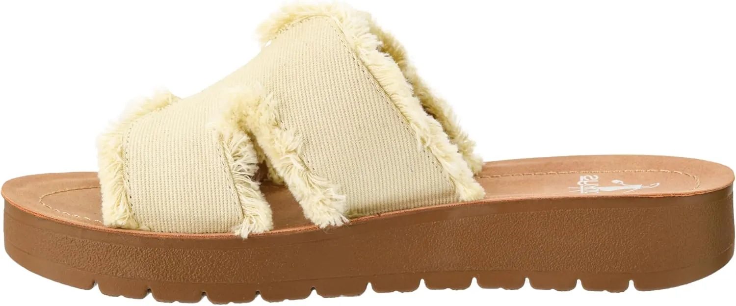 Corkys Footwear Hold Please 1-Inch Platform Sandals with Cushioned Foot-bed and Stylish 'H' Strap On Upper– Ultimate Comfort Meets Chic Design - Perfect For Everyday Wear