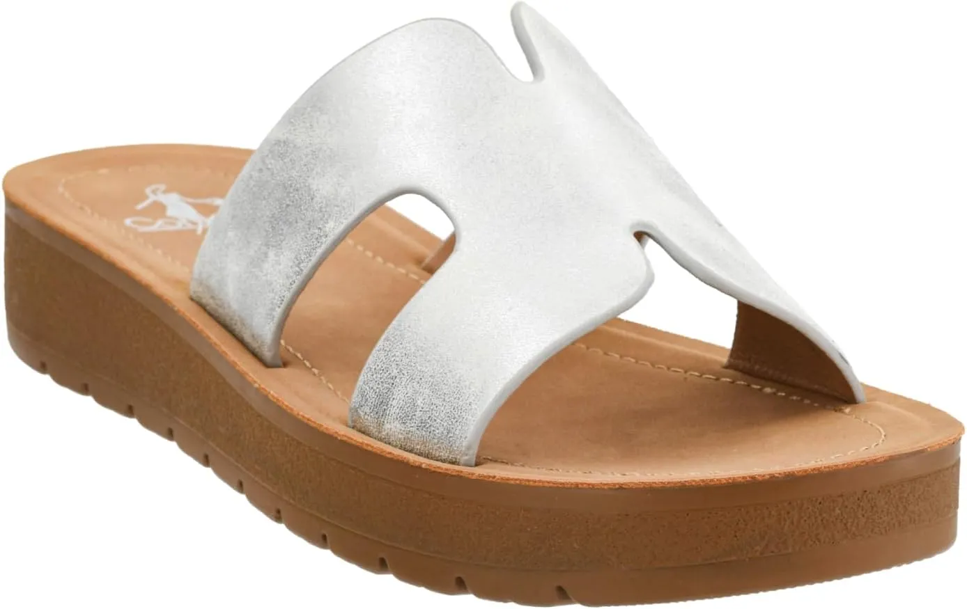 Corkys Footwear Hold Please 1-Inch Platform Sandals with Cushioned Foot-bed and Stylish 'H' Strap On Upper– Ultimate Comfort Meets Chic Design - Perfect For Everyday Wear