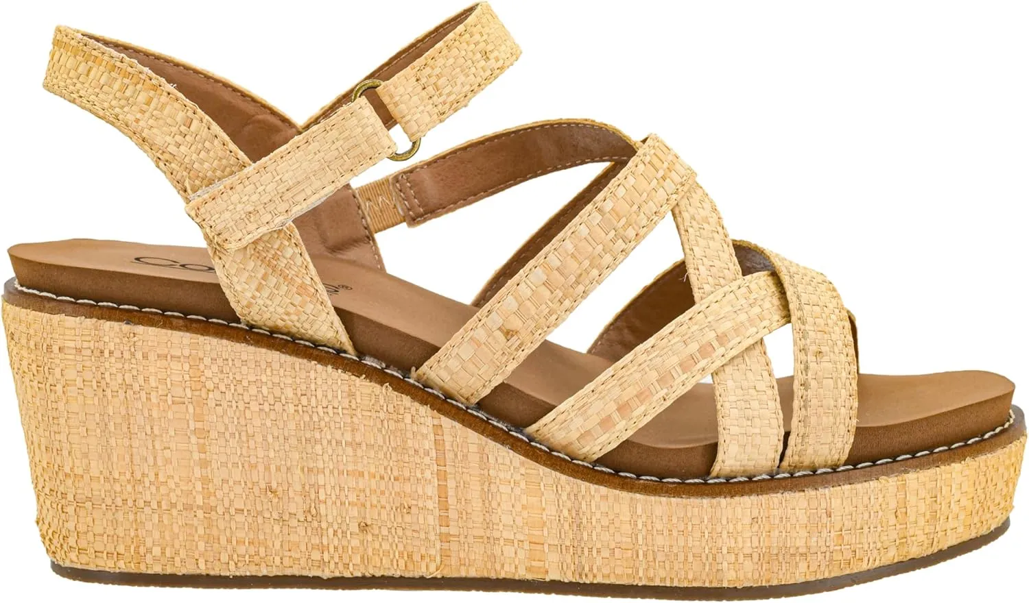 Corkys Footwear Women's All Nighter 3-Inch Wedge - Features A Jute-wrapped Heel, An Elegant Strappy Upper, And Memory Foam EVA Insoles For All Day Comfort
