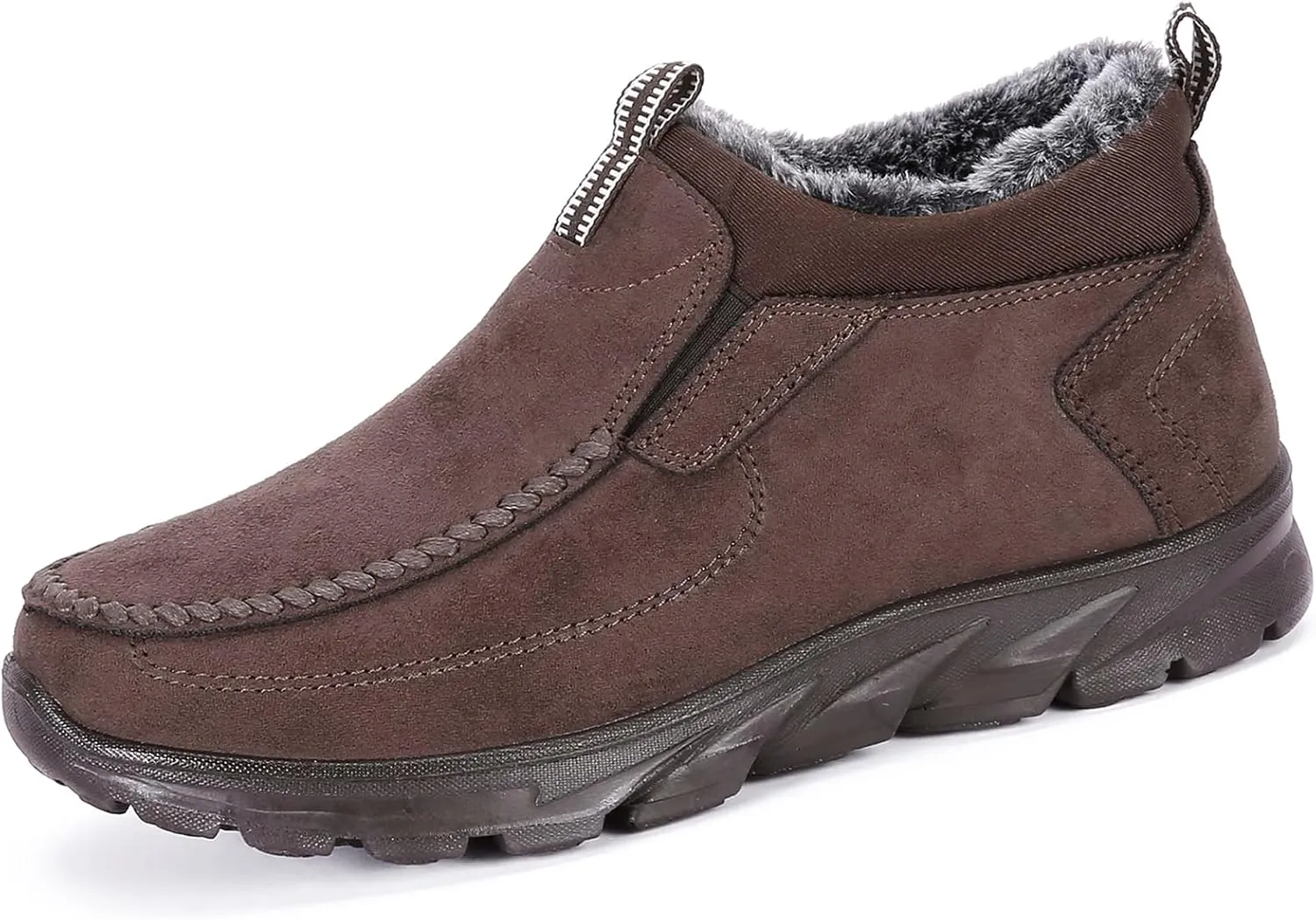 COSIDRAM Men Shoes Winter Snow Boots Cotton-padded Slip on Casual Warm Walking Sneakers House Shoes