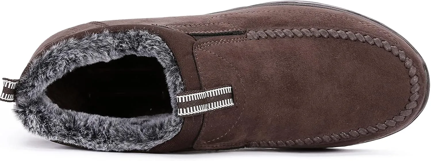COSIDRAM Men Shoes Winter Snow Boots Cotton-padded Slip on Casual Warm Walking Sneakers House Shoes