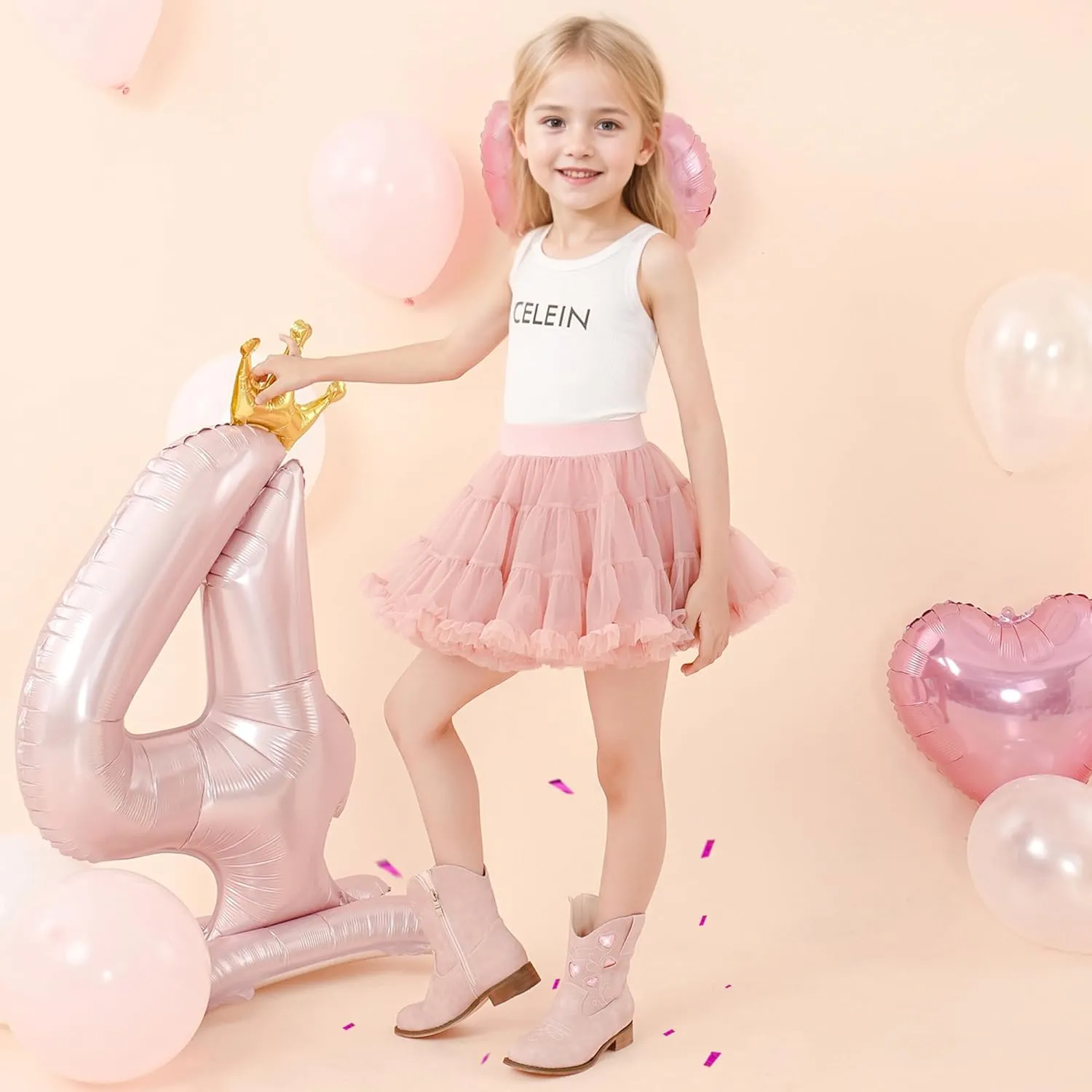 Cowboy Boots for Kids Western Little Girl Cowgirl Boots Toddler Horse Riding Ankle Boots Birthday Party