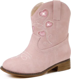 Cowboy Boots for Kids Western Little Girl Cowgirl Boots Toddler Horse Riding Ankle Boots Birthday Party