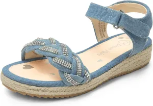 DREAM PAIRS Girls Sandals Espadrille Flatform Platform Wedge Open Toe Summer Shoes for Little Kid/Big Kid