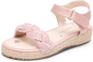 DREAM PAIRS Girls Sandals Espadrille Flatform Platform Wedge Open Toe Summer Shoes for Little Kid/Big Kid