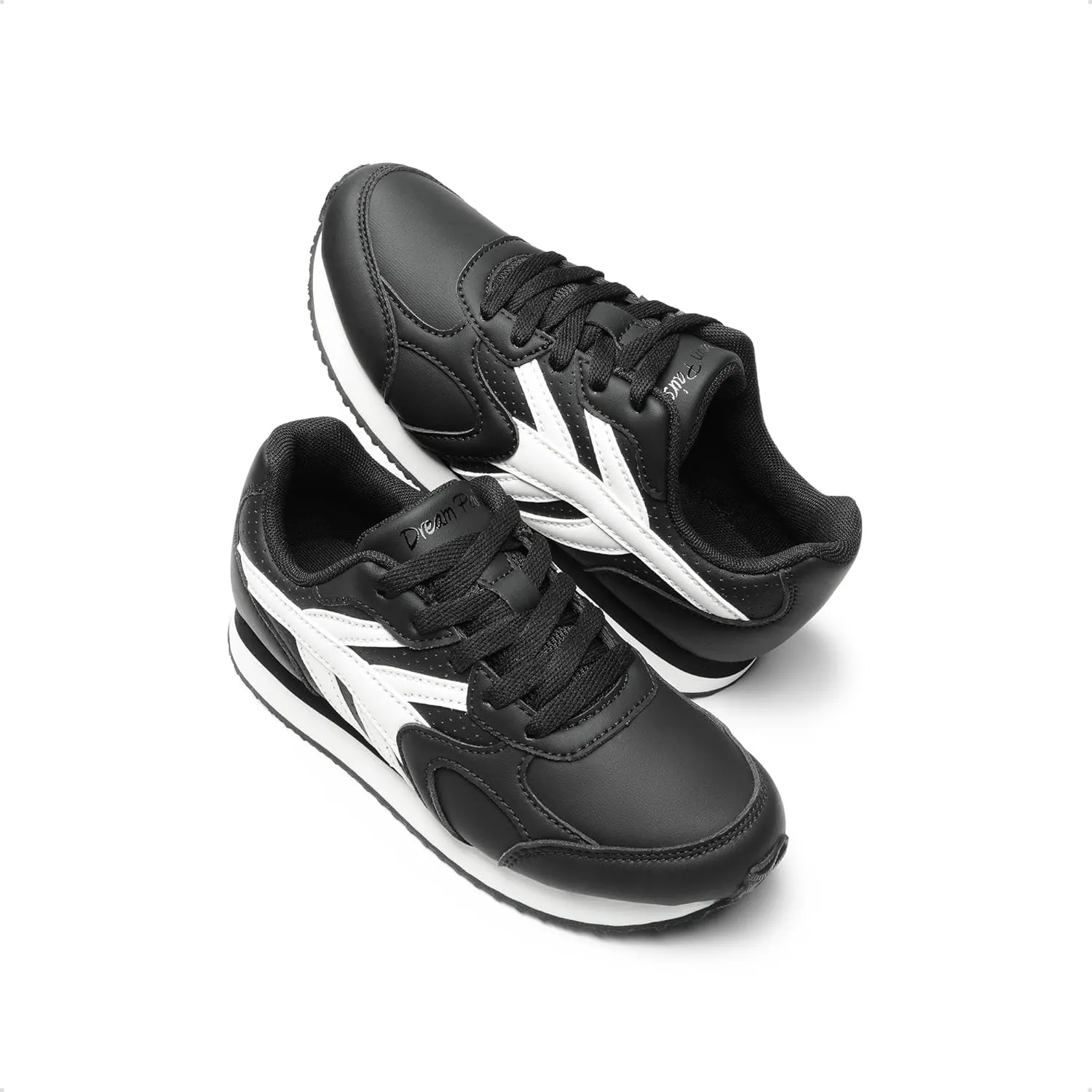 DREAM PAIRS Girls Sneakers Lace-up Tennis Running Casual LilLegends Lightweight Classic Walking Shoes for Little/Big Kid
