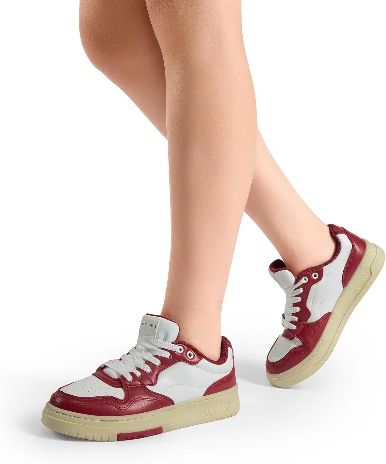 DREAM PAIRS Women's Fashion Walking Skateboard Court Sneakers Comfortable Low-Top Lace-Up Non-Slip Retro Vintage Casual Classic Athletic Shoes