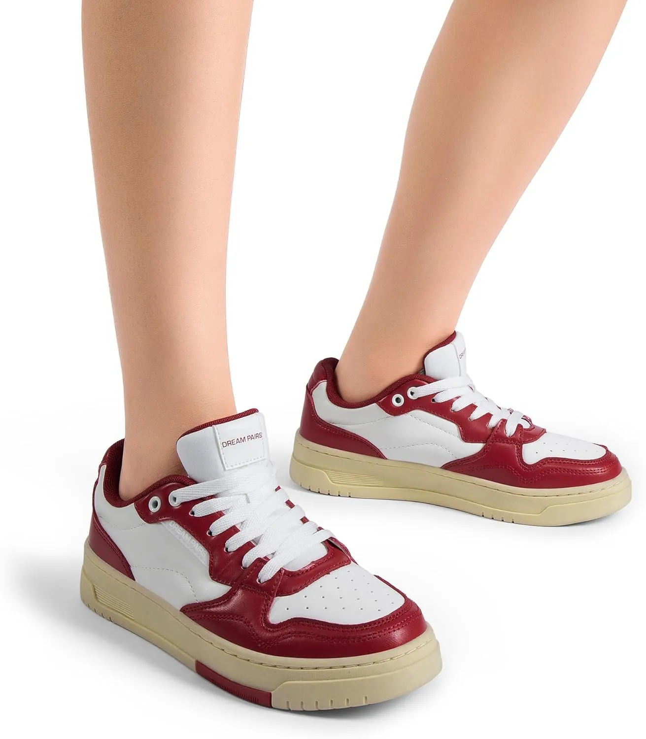 DREAM PAIRS Women's Fashion Walking Skateboard Court Sneakers Comfortable Low-Top Lace-Up Non-Slip Retro Vintage Casual Classic Athletic Shoes
