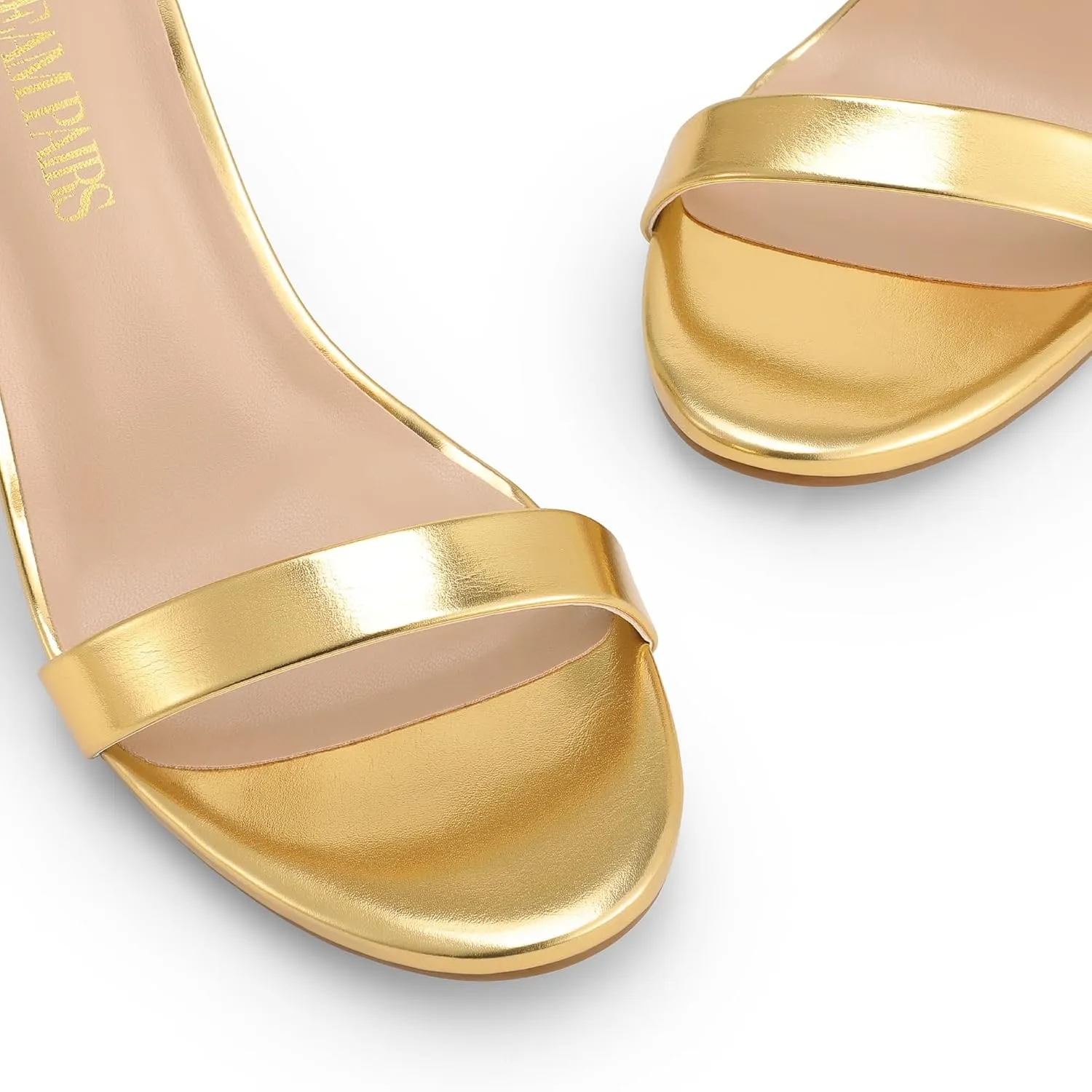 DREAM PAIRS Women's High Heels Flower Ankle Strap Stilettos Round Open Toe Dressy Sexy Sandals