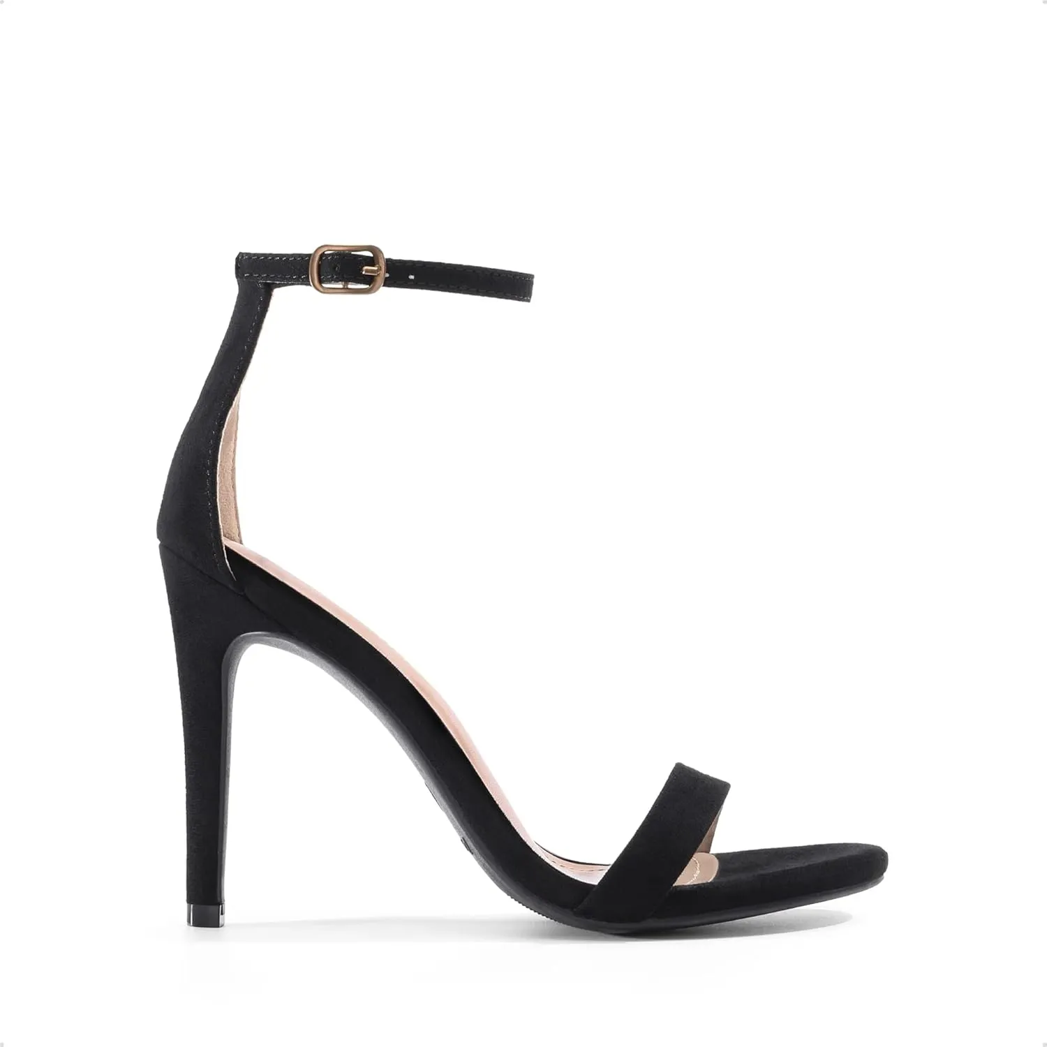 DREAM PAIRS Women's High Heels Flower Ankle Strap Stilettos Round Open Toe Dressy Sexy Sandals