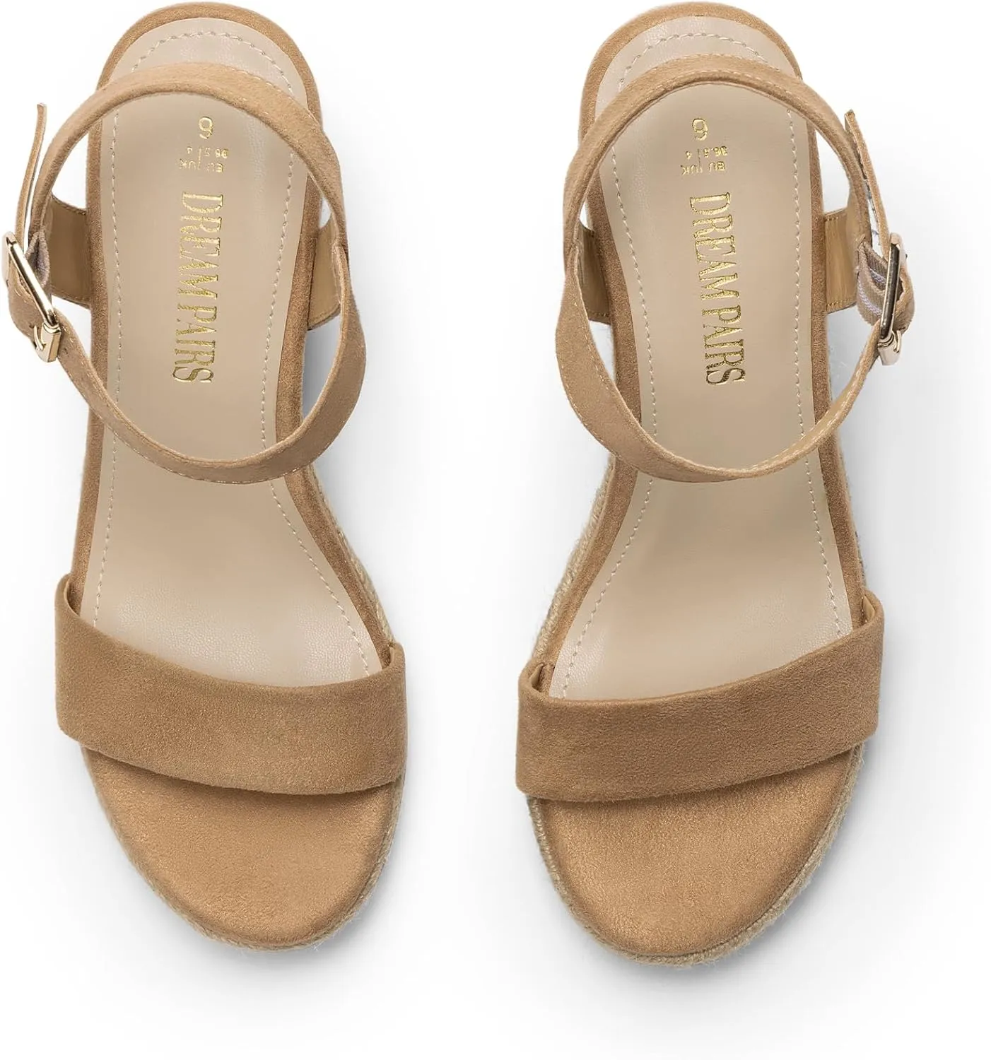 DREAM PAIRS Women's Platform Wedges Sandals, Comfortable Open Toe Espadrilles Sandals Dressy Buckle Ankle Strap Summer Shoes