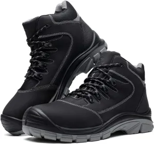 DRKA Men's Steel Toe Work Boots Water Resistant Safety Shoes