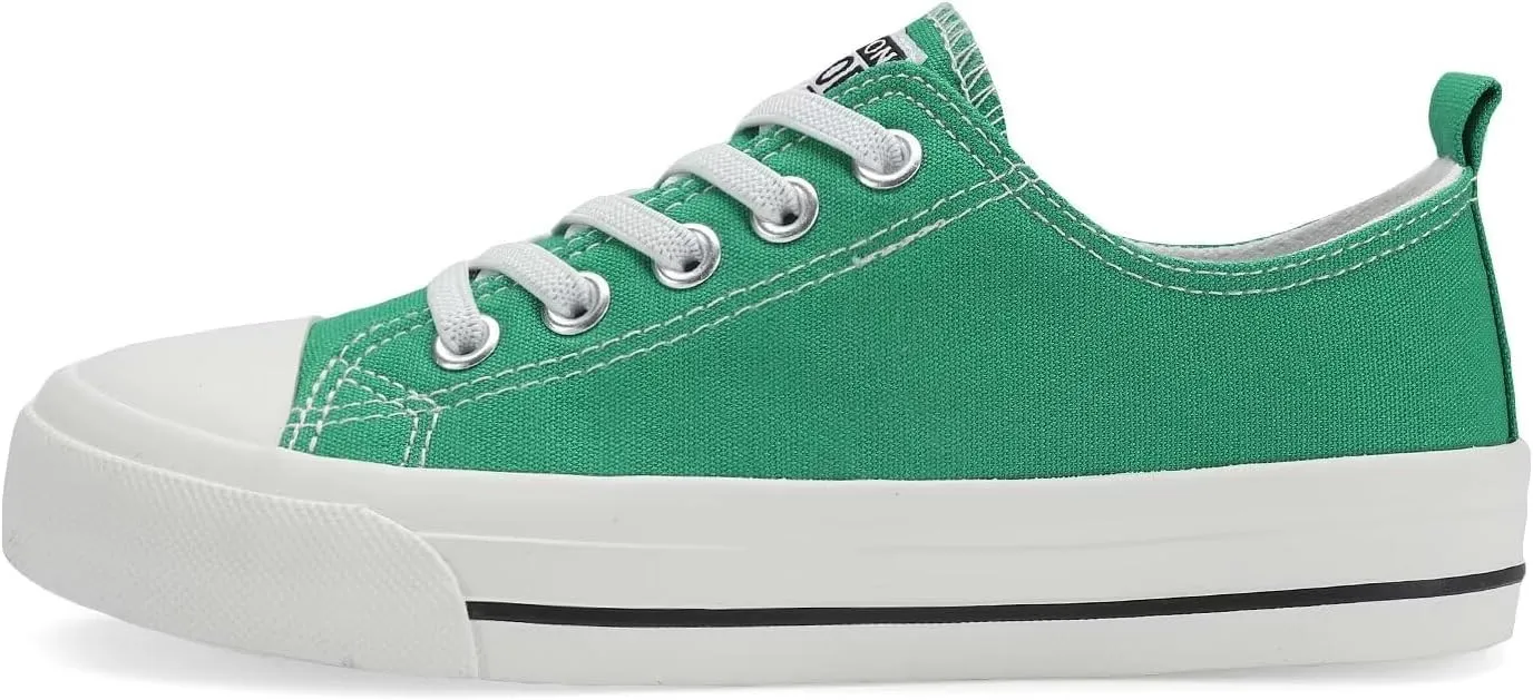 DSWED Toddler Little Kid Sneakers Boys Girls Canvas Shoes Classic Cotton Expandable No Tie Laces Slip On Sneakers
