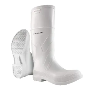 DUNLOP Protective Footwear,Steel Toe White Safety Lock, 100% Waterproof PVC, Lightweight and Durable Protective Footwear, Slip-Resistant, 8101200.10, Size 10 US