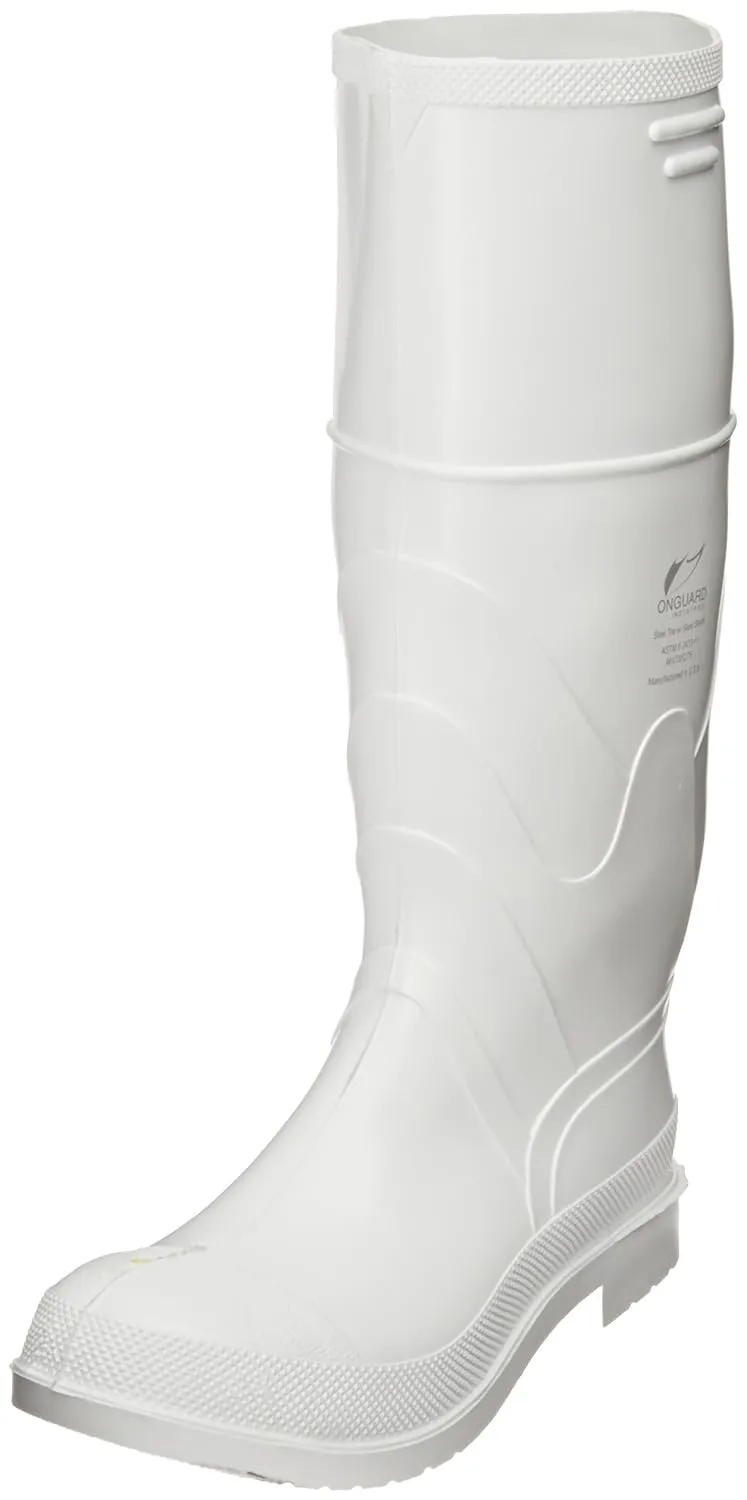 DUNLOP Protective Footwear,Steel Toe White Safety Lock, 100% Waterproof PVC, Lightweight and Durable Protective Footwear, Slip-Resistant, 8101200.10, Size 10 US