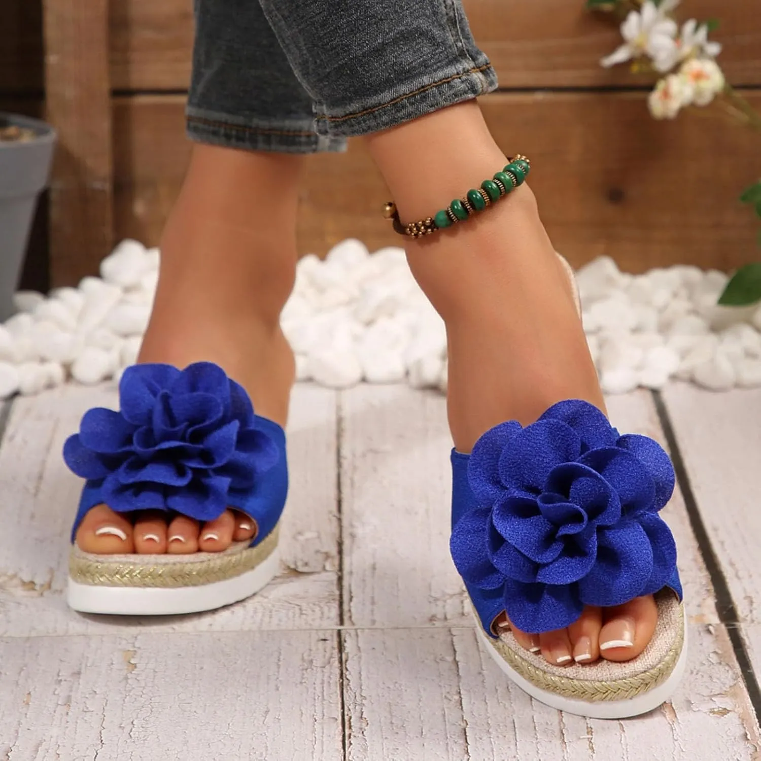 Eduavar Sandals for Women Dressy, Summer Sandals for Women 2023 Bow Tie Sandals Slip On Espadrille Platform Sandals
